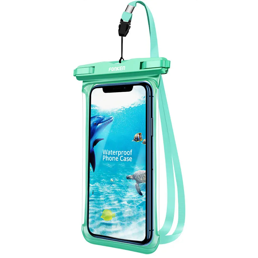 FONKEN Full View Waterproof Case for Phone Underwater Snow Rainforest Transparent Dry Bag Swimming Pouch Big Mobile Phone Covers