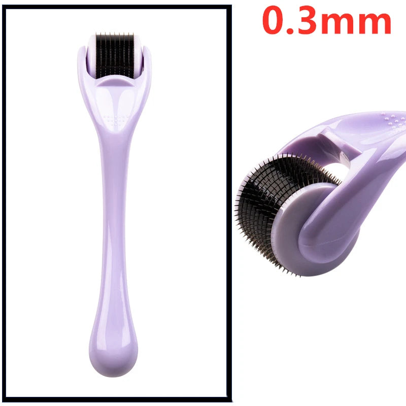 Derma Roller for Skin,Beard & Hair  0.2mm\0.25mm\0.3mm needle- Micro Face Roll Tool 540 Needles for Facial,Body & Hair Growth