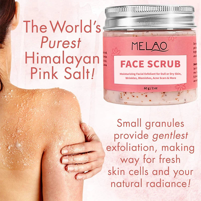 Natural Exfoliating Salt Scrub & Body and Face Souffle helps with Moisturizing Skin, Acne, Cellulite, Dead Skin Scars,Wrinkles