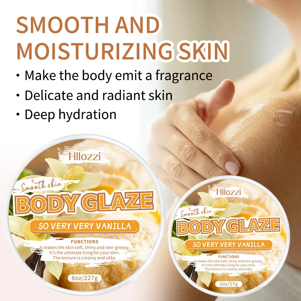 2oz/8oz Vanilla Body Glaze Nourishing Moisturizing Skin Care Body Butter Refreshing Non-Greasy Body Oil Moisturizing Skin