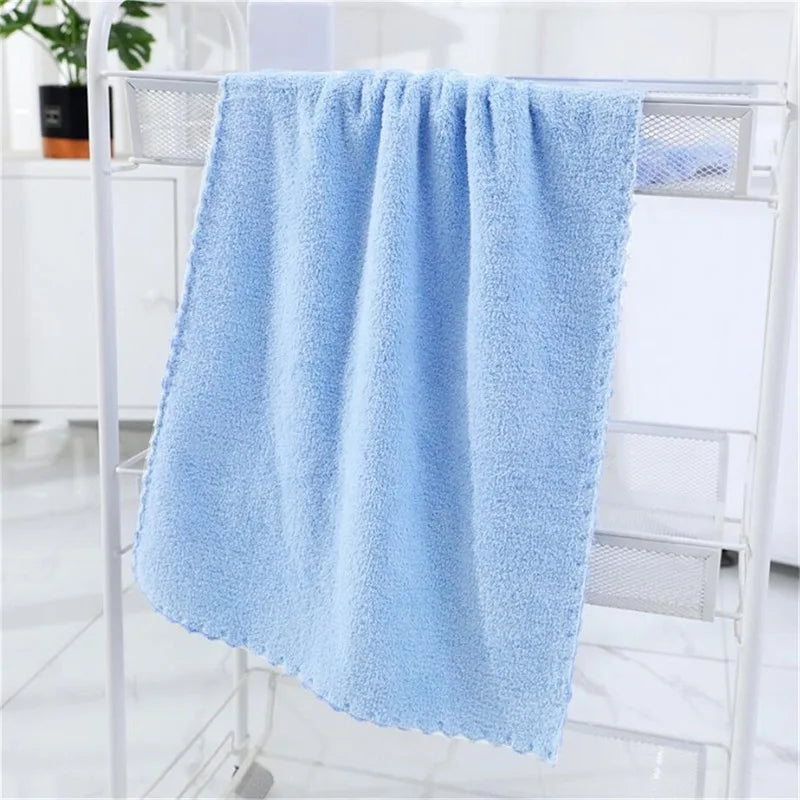 3PCS Microfiber Coral Velvet Face Towel Absorbent Cleaning Towel Soft Comfortable Breathable Shower Hair Face Drying Towel