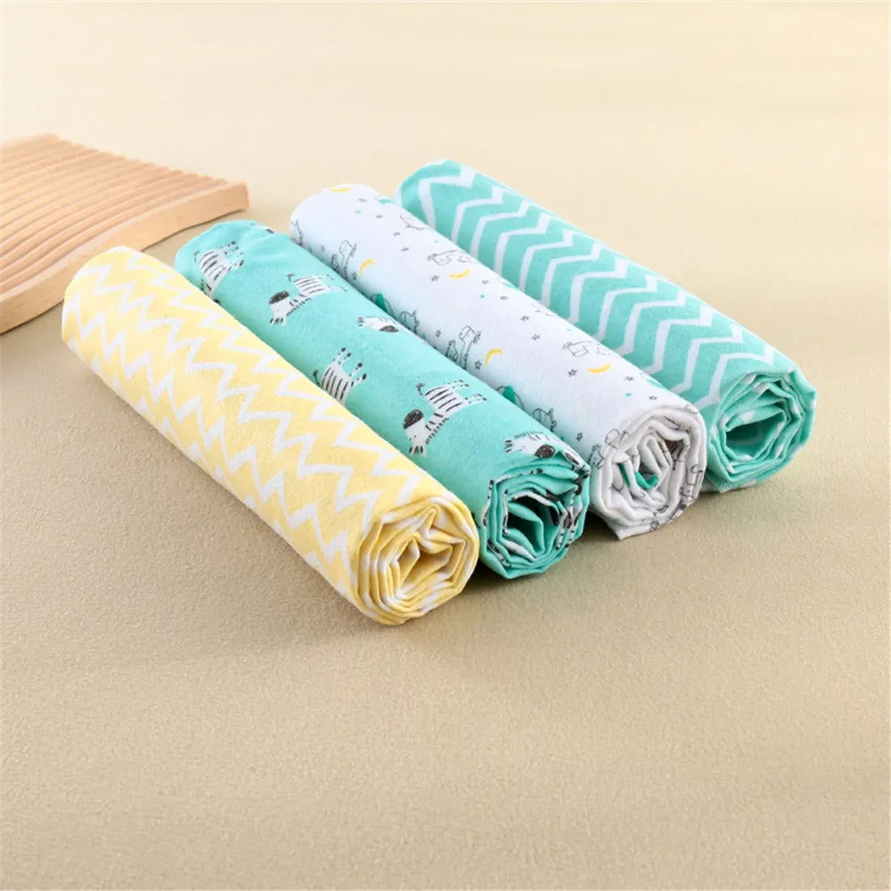 4Pcs Neutral Baby Swaddle Blanket Set, Simple Design