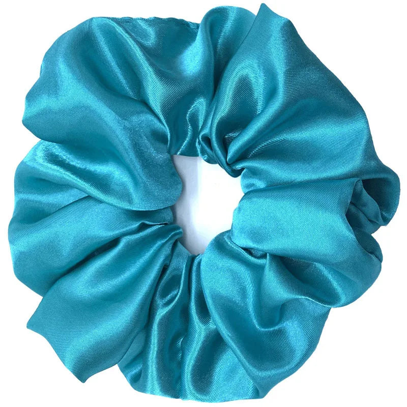 Fashion Oversized Silk Scrunchies for Women Korean Chiffon Elastic Hair Ties Ponytail Holder Headwear Chouchou Cheveux Femme