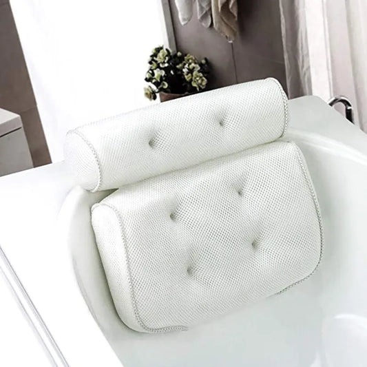 Bath Pillow for Bathtub Support Neck,Head and Back with Non-Slip Suction Cups air mesh Bathtub Pillow