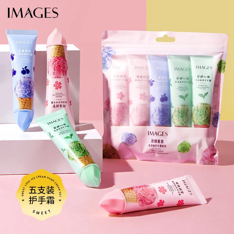 5pcs Plant Fruit Fragrance Hand Cream Sets Moisturizing Handcream Set Hand Care Nourishing Anti Chap Skin Care for Hands