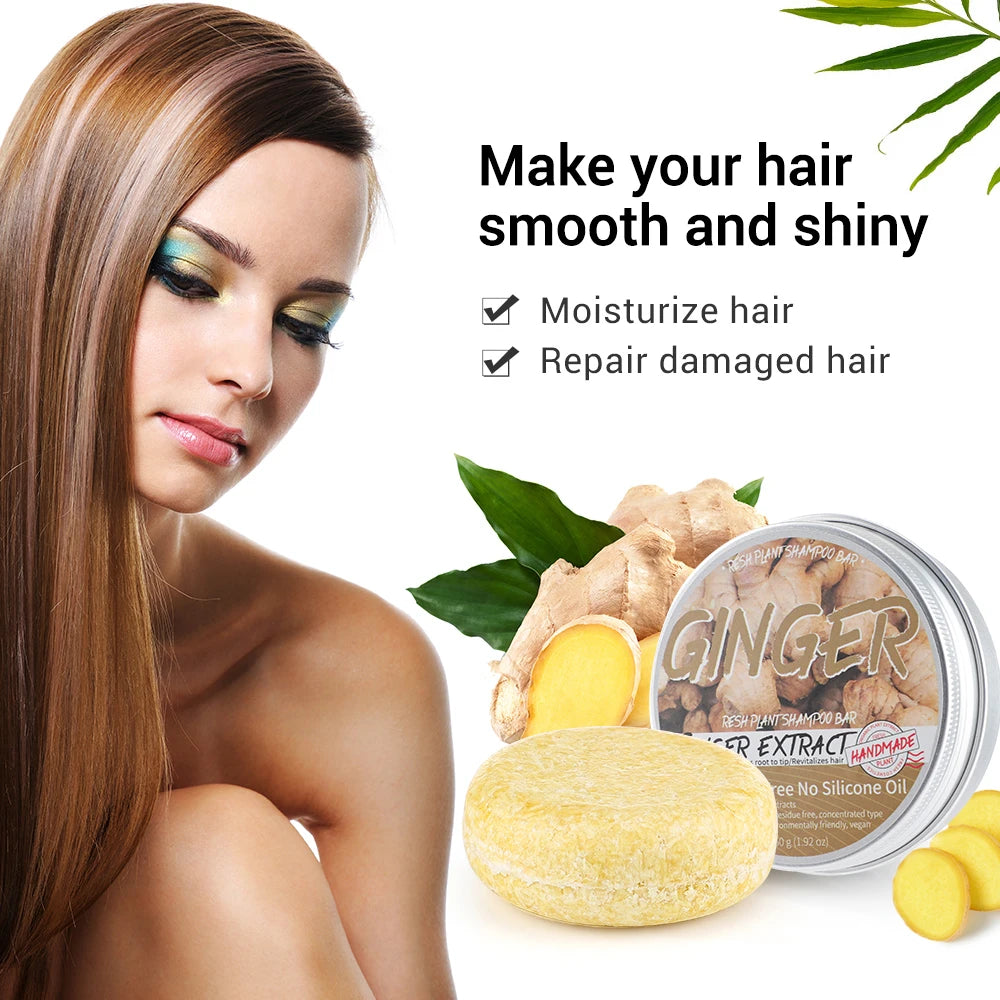 Natural Ginger Soap Shampoo Olive Oil Hair Shampoo Pure Plant Hair Shampoos Promotes Hair Growth Reduces Hair Loss Hair Care