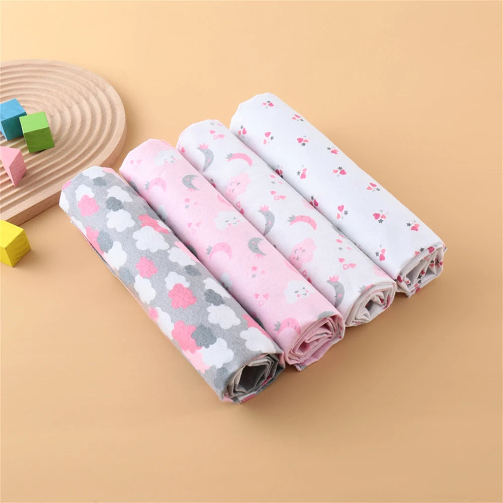 4Pcs Neutral Baby Swaddle Blanket Set, Simple Design