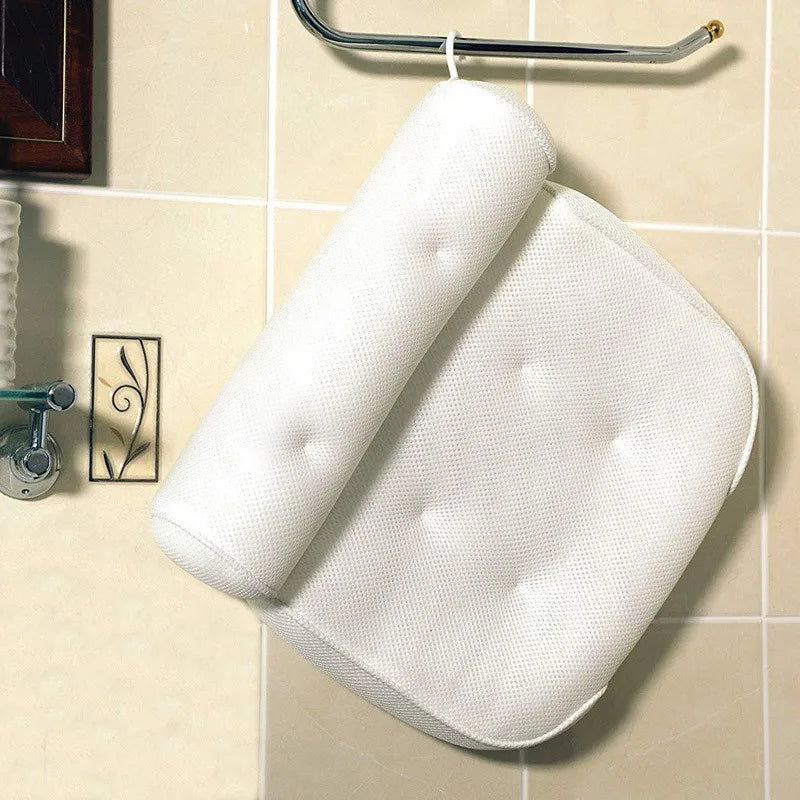 Bath Pillow for Bathtub Support Neck,Head and Back with Non-Slip Suction Cups air mesh Bathtub Pillow