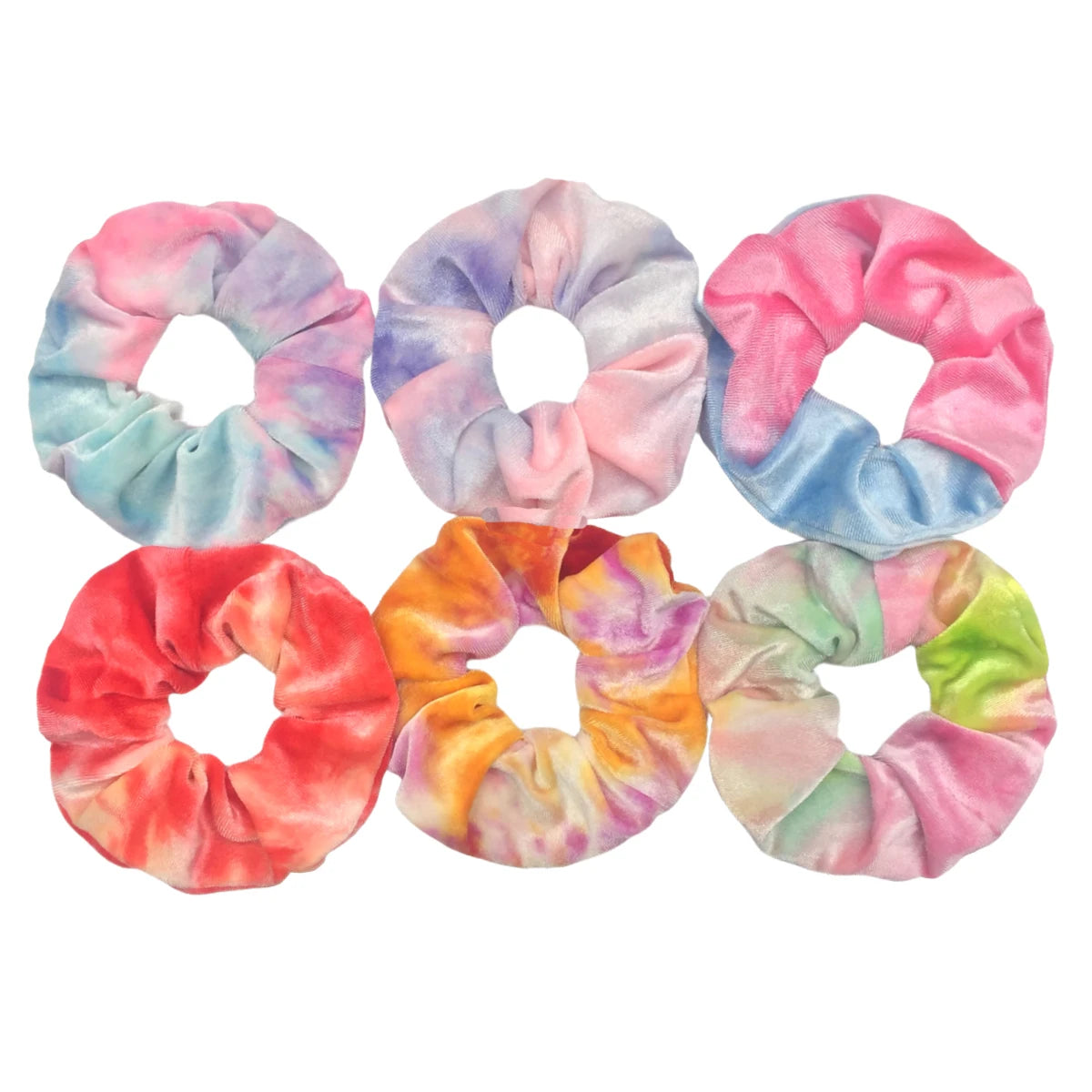 10/6 Accessories Scrunchies Hair Scrunchy Women Velvet Solid Leopard Tie Dye Ponytail Holder Headwear Elastic Ties Bands Set