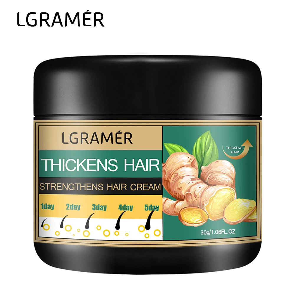 Hair Growth Cream Ginger Alopecia Regrowth Repairing Prevent Hair Loss Baldness Treatment Dense Strengthener Hair Care Products