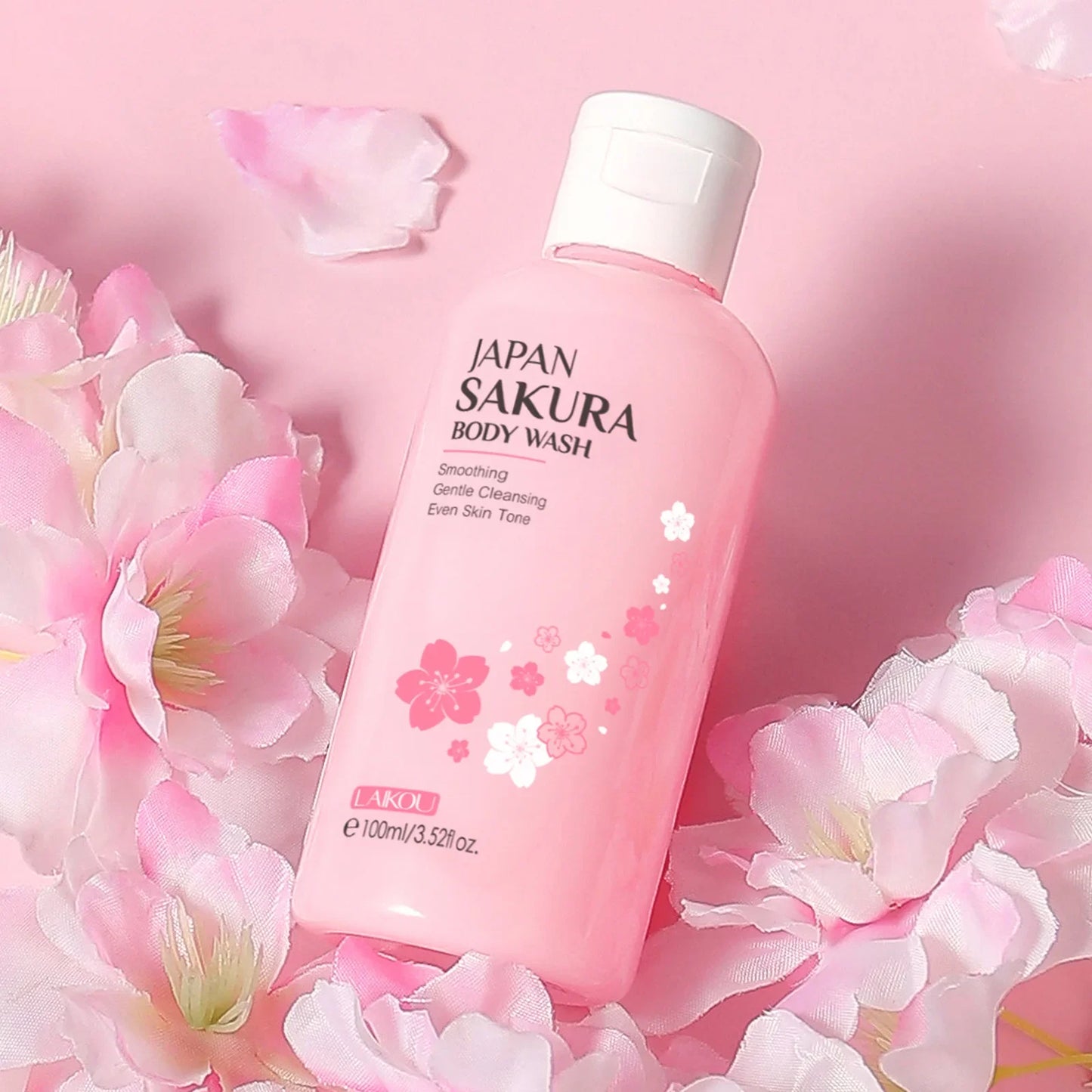 LAIKOU 100ml Sakura Body Wash Shower Gels Lotion Cherry Blossom Smooth Gentle Cleansing Fragrant Moisturizing Skin Care