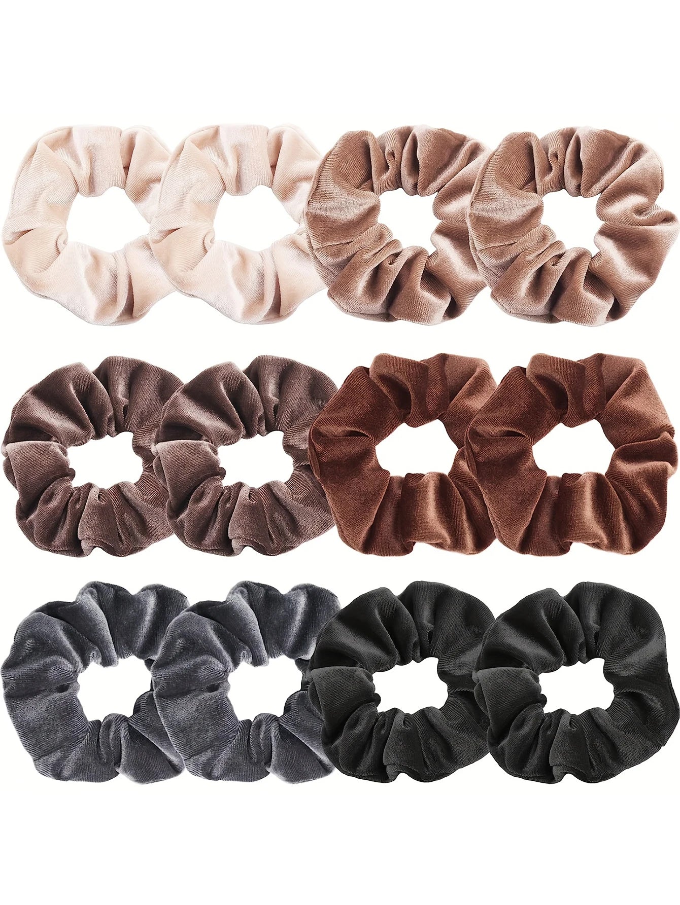 12 Pack Velvet Hair Scrunchies Scrunchy Hair Ties Elastic Hair Bands Ropes Scrunchie for Women or Girls Hair Accessories