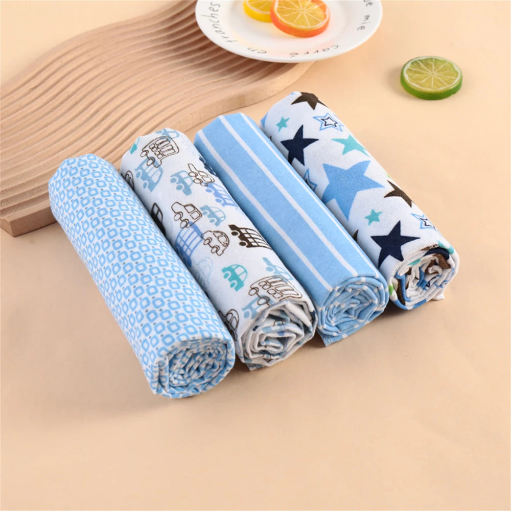 4Pcs Neutral Baby Swaddle Blanket Set, Simple Design