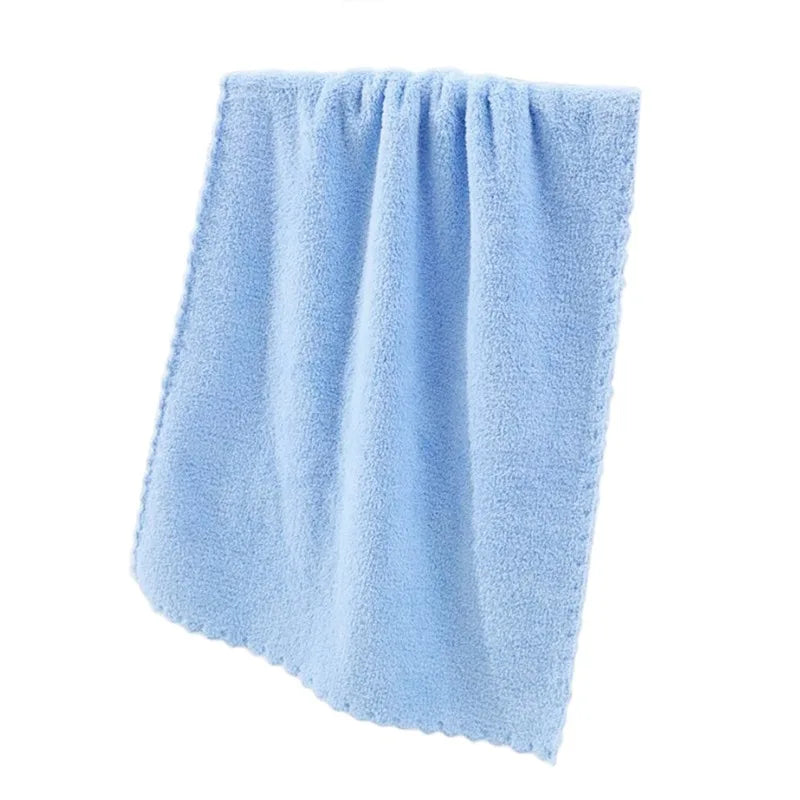 3PCS Microfiber Coral Velvet Face Towel Absorbent Cleaning Towel Soft Comfortable Breathable Shower Hair Face Drying Towel