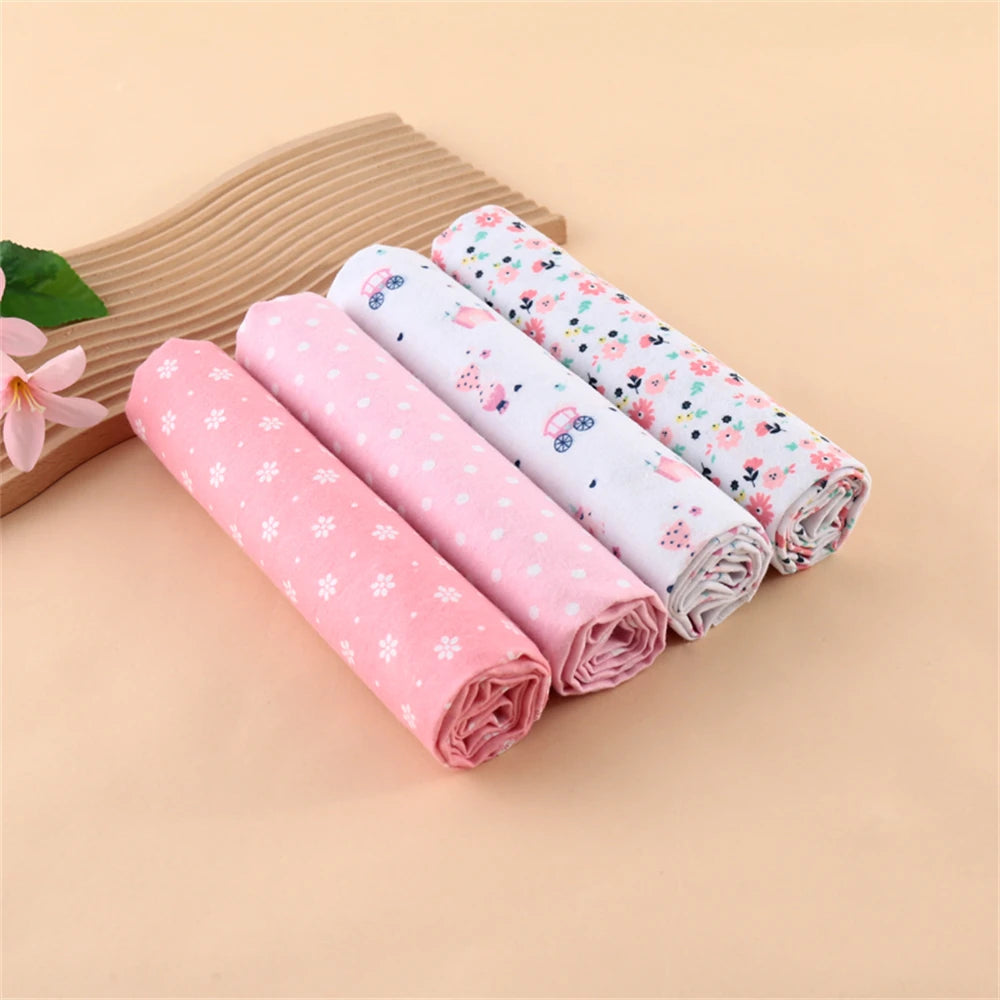 4Pcs Neutral Baby Swaddle Blanket Set, Simple Design