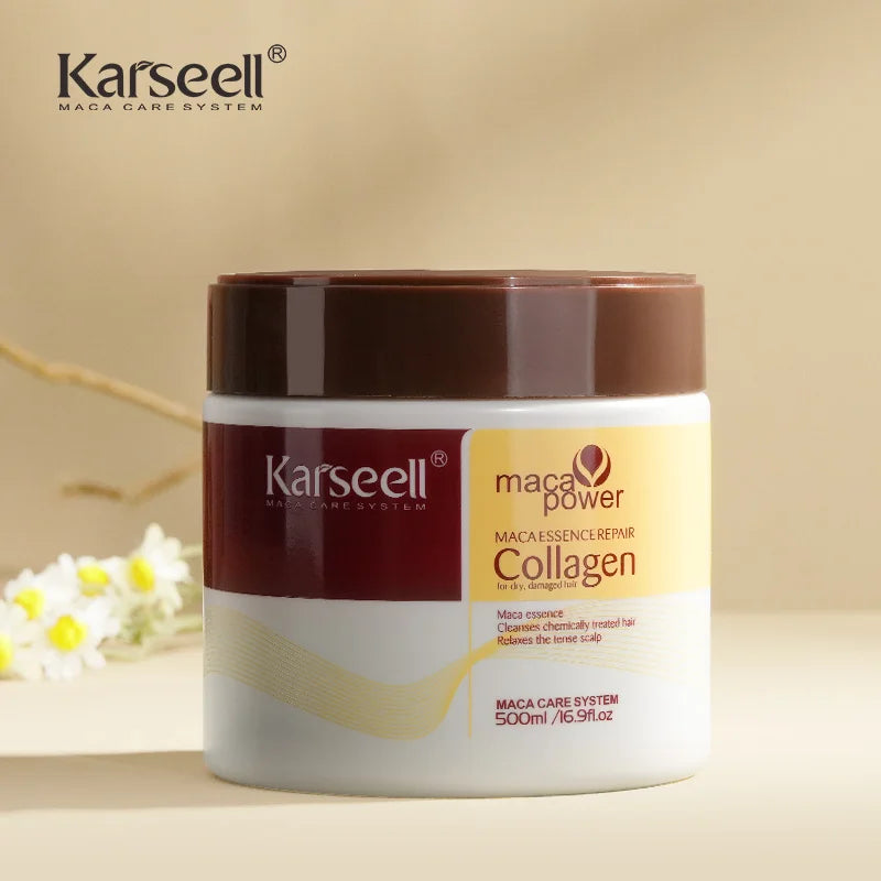 Karseell Collagen Hair Treatment Deep Repair Conditioning Argan Oil Hair Mask Essence for Dry Damaged Hair All Hair Type