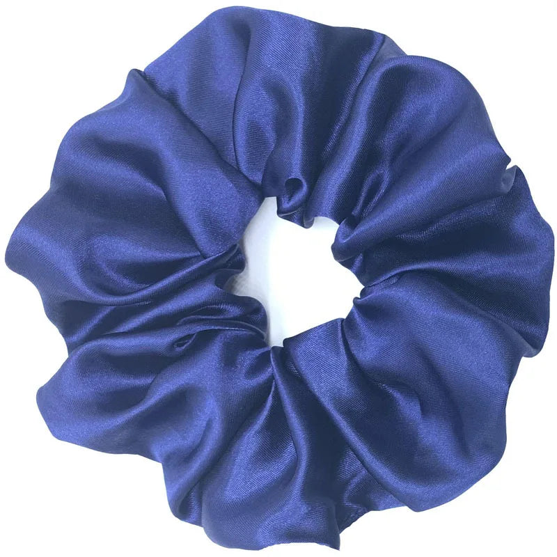 Fashion Oversized Silk Scrunchies for Women Korean Chiffon Elastic Hair Ties Ponytail Holder Headwear Chouchou Cheveux Femme