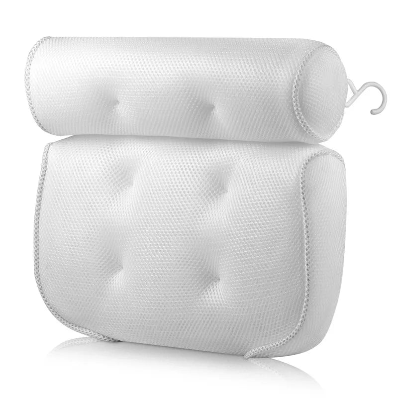 Bath Pillow for Bathtub Support Neck,Head and Back with Non-Slip Suction Cups air mesh Bathtub Pillow