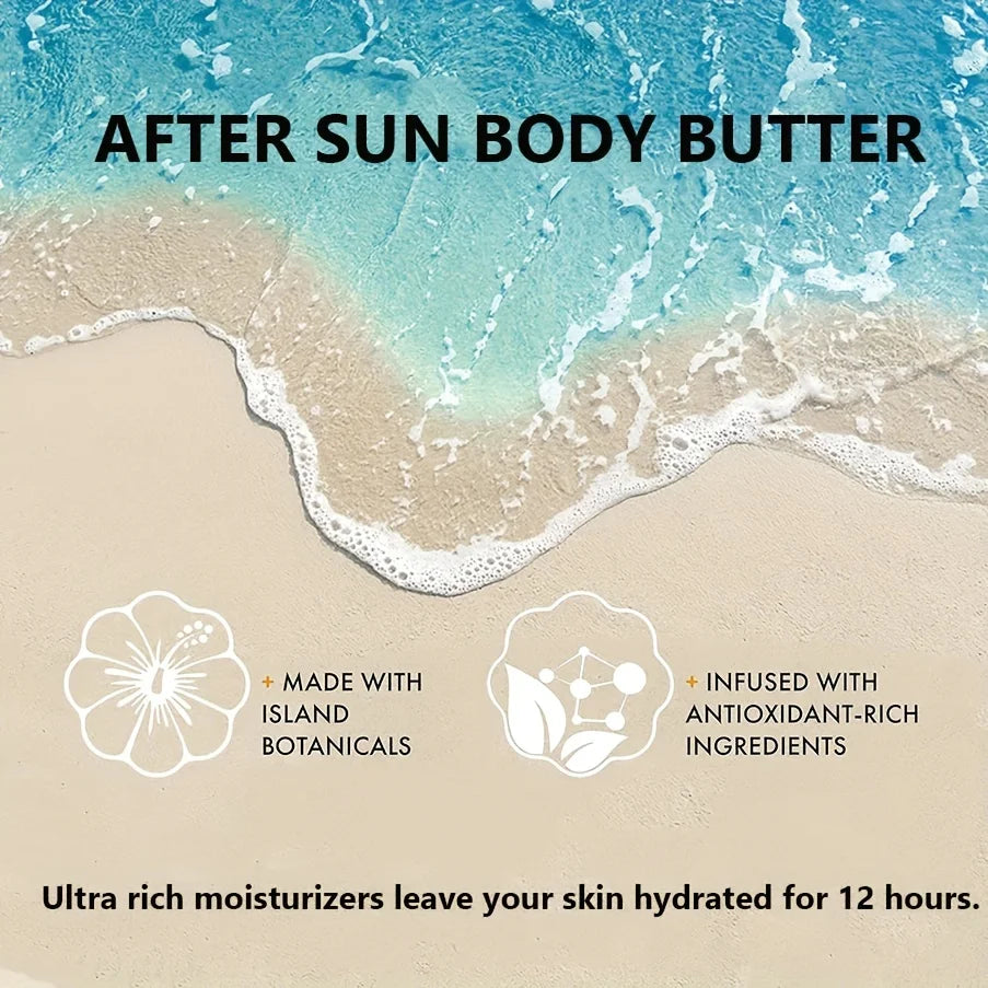 GZE After Sun Lotion Moisturizer and Hydrating Body Butter with Shea Butter, Whipped Shea Body Butter for Dry Skin